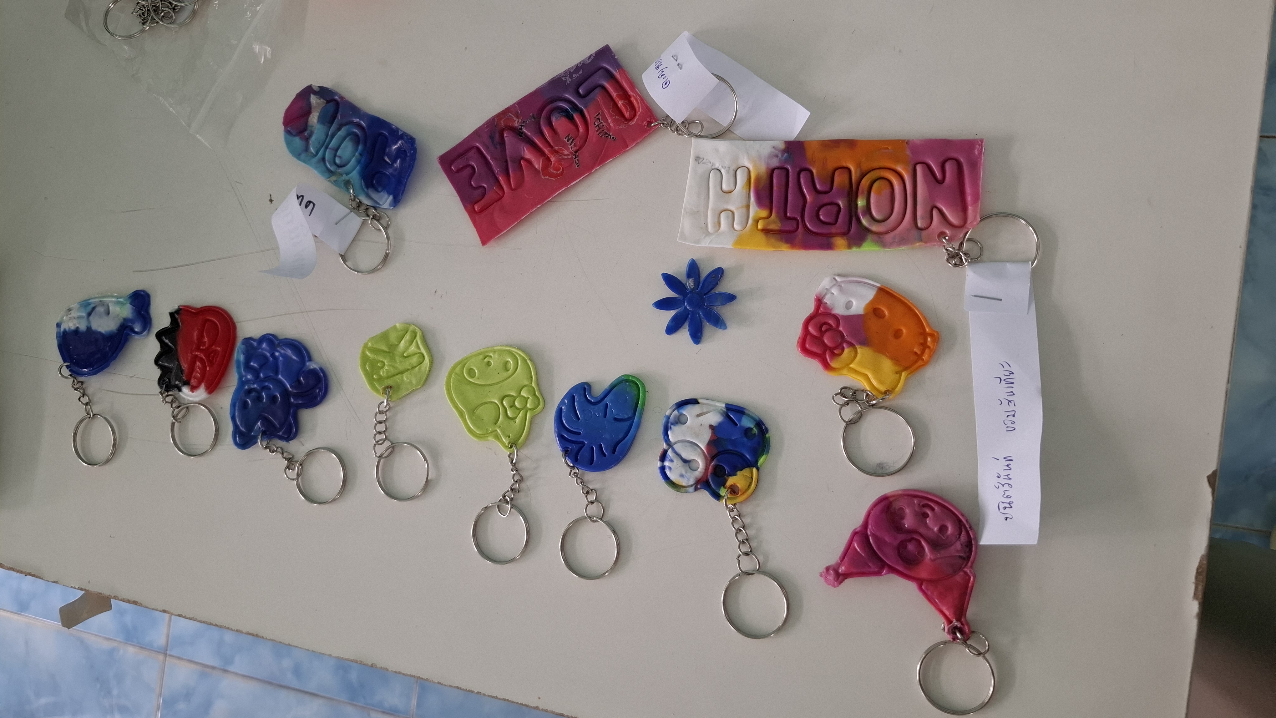 พวงกุญแจจากฝาขวดน้ำ